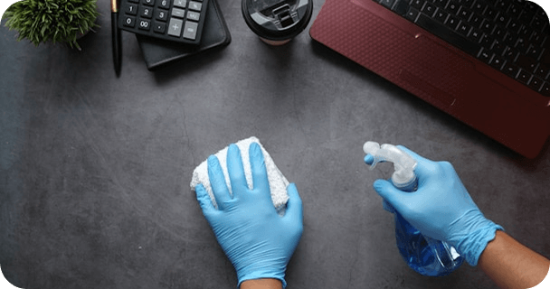 Office & Workspace Cleaning Image showing office & workspace cleaning